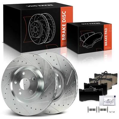 Rotor de freno delantero perforado y pastilla de cerámica para Lexus GS350 IS300 IS350 RC200T RC300 Foto 1 de 4