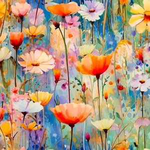 3 Wishes * Multi Poppy Field * 22961-MLT - Picture 1 of 1