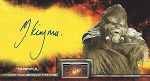 Star Wars Revenge of the Sith Widevision - Michael Kingma Tarfful Autograph Card