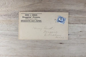 Brown & Co Druggist Printers Medical Advertising Cover Boston, Mass - Picture 1 of 2