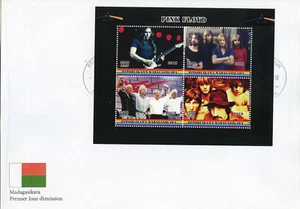 Madagascar 2018 FDC Pink Floyd Rock Band 4v M/S Cover Music Guitars Stamps - Picture 1 of 1