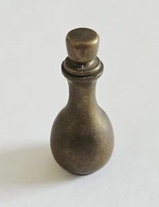 Antique Brass Snuff Bottle with Screw Top 1 3/4" Tall - Picture 1 of 5