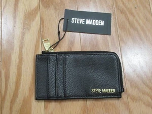 Steve Madden Estuche para Tarjetas de Crédito con Cremallera Cartera Negro - Imagen 1 de 4