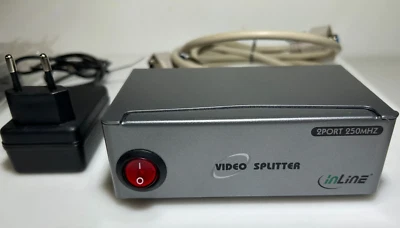 inLine VGA Video Splitter, 2Port 250 MHz mit 3x VGA Kabel - Bild 1 von 4