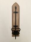 Solid Oak Wall Sconce / Candle Holder - Gothic / Medieval Style