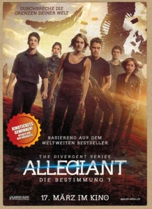 German language leaflet to movie ALLEGIANT by Robert Schwentke - Picture 1 of 2