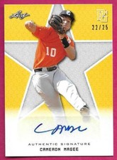 2020 Leaf Perfect Game National Baseball CAMERON MAGEE Yellow Autograph 22/25