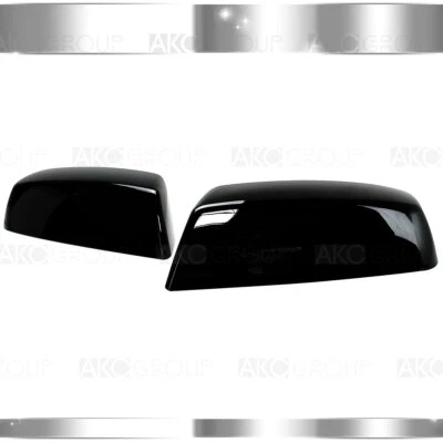 Cubierta de medio espejo superior negro brillante para Chevy Silverado GMC Sierra 2015-2018 Foto 1 de 3