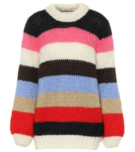 GANNI Julliard Striped Wool Mohair Blend Sweater Size L (Made In Italy $725)  - Bild 1 von 9