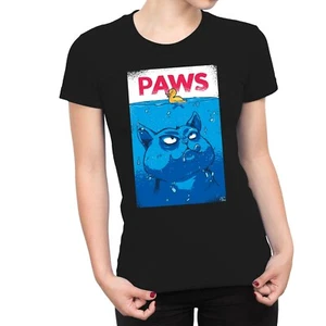 1Tee Damen T-Shirt Pfoten, Hai Spoof - Bild 1 von 5