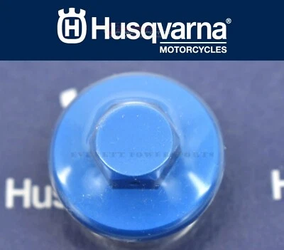 Tapa de aceite azul anodizado FC FE 250 350 450 501 2014-2022 Husqvarna Safety #I238 A Foto 1 de 4