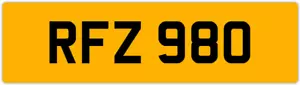RFZ 980 R 3x3 DATUMSLOSES PRIVATES NUMMERNSCHILD ROB ROY RICK RYAN RUS RUSSELL RILEY - Bild 1 von 1