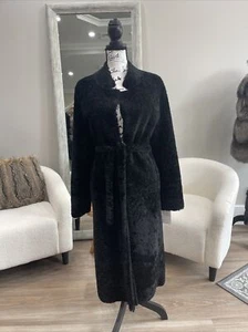 Grenn Pilot Collette Reversible Nappa Leather Lamb Shearling Fur Coat w/Belt M - Picture 1 of 18