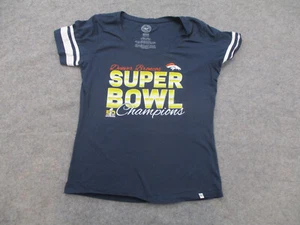 Denver Broncos Shirt Women Medium Blue Super Bowl 50 Champs NFL Football Tee - Picture 1 of 8