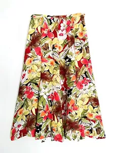 Talbots, Rock aus reiner Seide lang ausgestellt Blumenmuster, voll gefüttert, Größe 12 - Bild 1 von 5