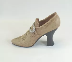 Sammlerstück Vintage Harz STILETTOABSATZ HELLBRAUN SCHUH mit Schnalle Miniatur JTRS? sc - Bild 1 von 6