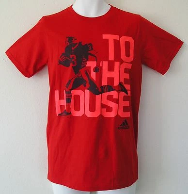nwt~Adidas TO THE HOUSE TEE Football TOUCHDOWN superstar T Shirt gym~Mens sz Lrg - Image 1 of 4