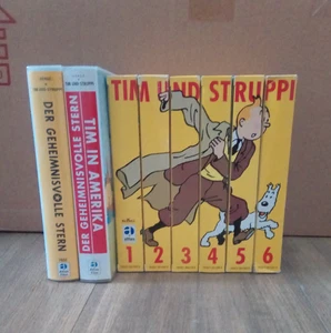 VHS Kassette - Tim und Struppi 1-8 - Pappe Kauflkassetten - SAMMLUNGSAUFLÖSUNG - Bild 1 von 10