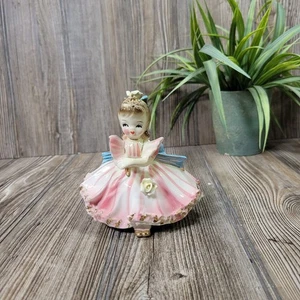 Vintage Arnart Mädchen auf Stuhl Figur, Geburtstag Tortenschneider - Bild 1 von 6