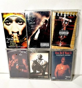 2pac Vintage Cassette Lot- Against The World, 7 Day Theory, Dear Mama Makaveli - Picture 1 of 4