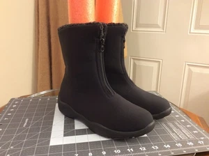 Womens Propet W4412 Madison Mid Zip Up Waterproof Black Winter Boots, Size 8 M - Picture 1 of 10