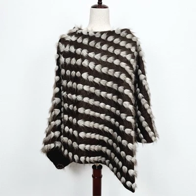 Poncho INC International Capa Mujer L Marrón Imitación Piel Bruja Grunge Duende Cálido Foto 1 de 4