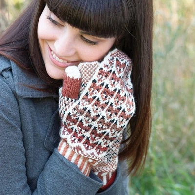 Patons® Fox in the Snow Mittens Knit Kit - Image 1 of 2