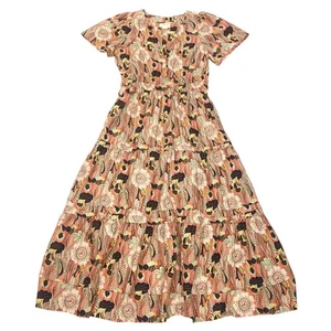 Anthropologie Maeve Somerset Maxi Dress Botanic Garden Size M Tiered Floral Boho - Picture 1 of 6