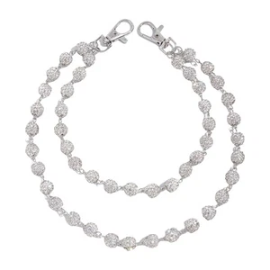 Chic Rhinestones Punk Style Multi Purpose Jeans Chain Accessory Rhinestones - Picture 1 of 8