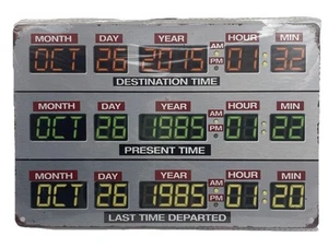 Back to the Future Car DeLorean Time Machine Dashboard 8" x 12" metal sign - Picture 1 of 5