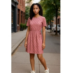 3.1 phillip lim X FILA Kleid Logo Pink M Tennis Prep Spotty Freizeit Streetwear - Bild 1 von 11