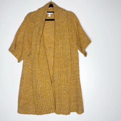 Suéter cárdigan Charter Club tejido dorado frente abierto para mujer talla 1X Foto 1 de 4