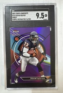 2023 Topps Composite Devin Hester Finest Purple Refractor Card #163 SGC 9.5 /250 - Picture 1 of 4