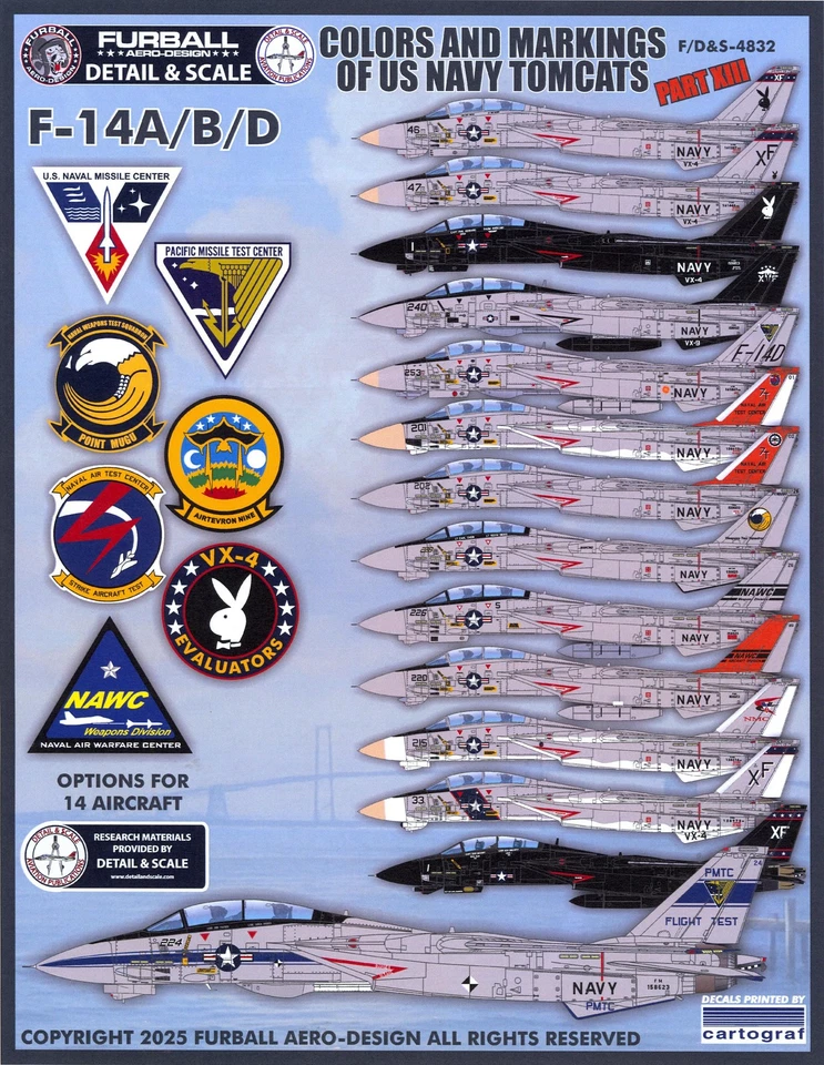 Furball Decals 1/48 GRUMMAN F-14A/B/D TOMCAT Colors & Markings U.S. Navy #13 - Image 1 of 4