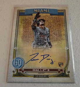 2020 Topps Gypsy Queen Isan Diaz Miami Marlins Rookie On-Card Auto #GQA-ID - Picture 1 of 2