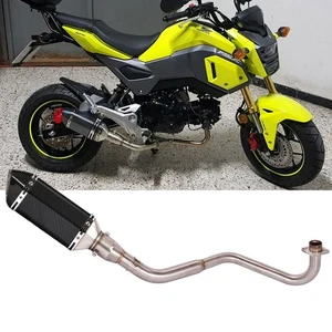 Low Mount Exhaust System Headers Muffler Pipe For HONDA Grom MSX 125 DB Killer - Picture 1 of 9