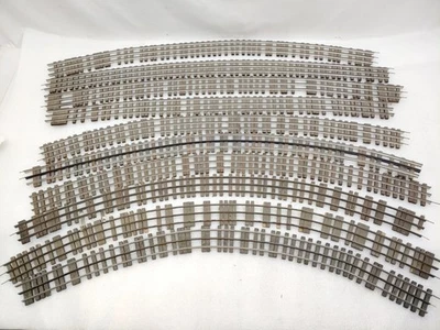 GarGraves 10 Pieces O Gauge 36 in Curved Wood Tie Stainless Steel Rail Track - Image 1 of 4