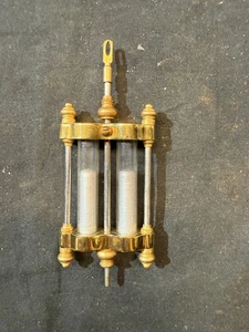(G48) ANTIQUE FAUX MERCURY CRYSTAL REGULATOR PENDULUM 5" - Picture 1 of 5