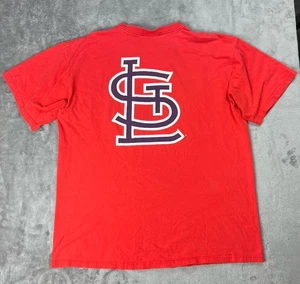 St Louis Cardinals Shirt Nike Center Swoosh Y2K Red Short Sleeve Men’s Large - Picture 1 of 8