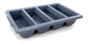 Papelera de cubiertos grande con asas | Papelera de 4 compartimentos de plástico. - Imagen 1 de 8