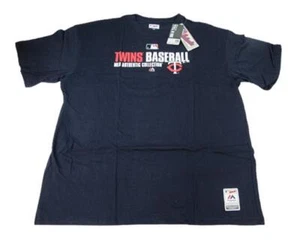 New Minnesota Twins Mens Sizes 2XL-3XL-4XL-5XL-Tall Majestic Navy Shirt - Picture 1 of 5