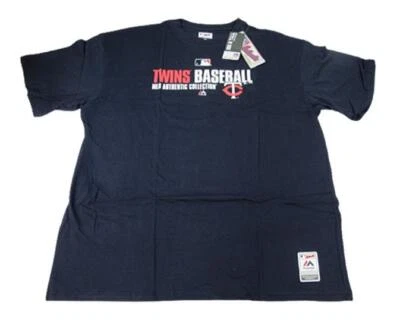 New Minnesota Twins Mens Sizes 2XL-3XL-4XL-5XL-Tall Majestic Navy Shirt - Image 1 of 4