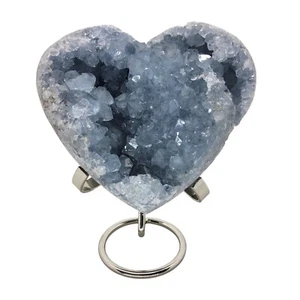 Celestite, 2.75 lbs, heart, crystal cluster, specimen, #R-6589 - Picture 1 of 10