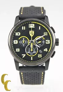 Men's Scuderia Ferrari Chronograph Watch, Black Silicone Strap 44mm 830061 - Picture 1 of 6