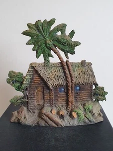 Elastolin Lineol Blockhaus mit Palmen Cowboy Indianer Wildwest Masse 19 cm - Bild 1 von 7