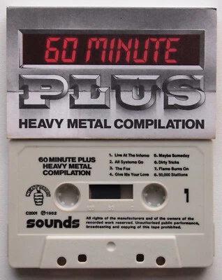 SOUNDS 60 MINUTE PLUS HEAVY METAL (NEAT C2001) 1982 CASSETTE COMPILATION *READ* - Image 1 of 3