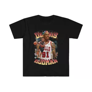Adult Unisex Dennis Rodman Sports Softstyle T-Shirt - Picture 1 of 5