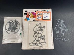 Lot of 3 VTG Makit & Bakit Suncatcher Stained Glass Frame Clown ~ Sleigh ~ Mouse - Picture 1 of 5