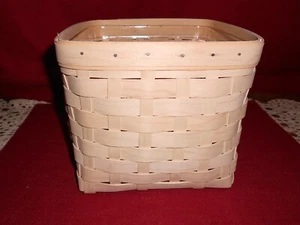 Longaberger 2022 SQUARE WHITEWASH ORGANIZING BSKT & PROT! NEW! BUY IT NOW! - Picture 1 of 6