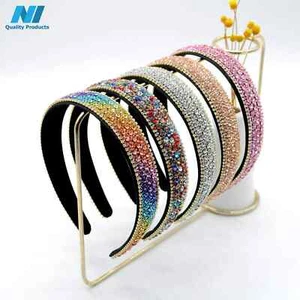 N1 Rhinestone Diamond Headband, Embellished Beaded, Jeweled Bling Fashion - Picture 1 of 7